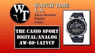 Casio AW801A2VCF Databank Full Review [upl. by Eillom]