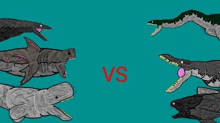 Megalodonleviathanmosasaurus vs liopleurodonDunkleosteus plesiosaurus​ [upl. by Mcgray]