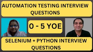 Selenium With Python Interview Questions and Answers  Python Interview Questions 2 YOE [upl. by Osnola247]