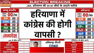 Haryana Election Result हरियाणा में होगी Congress की वापसी या फिर BJP मारेगी बाजी  Results [upl. by Brezin96]