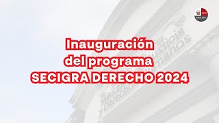 SECIGRA Derecho Palabras de bienvenida por la inauguración de la edición 2024 [upl. by Yasdnil]