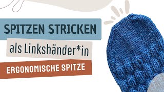 🧦 Ergonomische Sockenspitze stricken als Linkshänderin [upl. by Felicle]