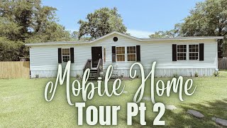 ✨NEW✨ MOBILE HOME TOUR PT 2  Doublewide Mobile Home [upl. by Dlanod]