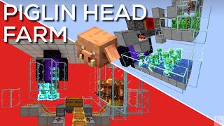 Java Minecraft Piglin Head Farm Tutorial 120 [upl. by Down186]