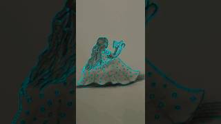 Satisfying Creative Drawing creative drawing art howtodraw viralshorts girl sketch [upl. by Annhoj]