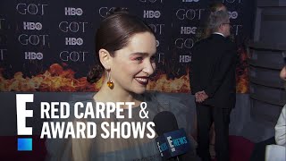 Emilia Clarke quotKhaleesi Mother of Dragons Saved My Lifequot  E Red Carpet amp Award Shows [upl. by Assertal]