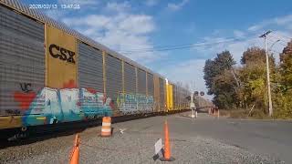 csx empty racks westbound  voorhessville ny [upl. by Dulci]