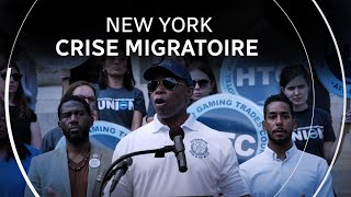 Crise migratoire à New York  130 000 migrants depuis 18 mois [upl. by Atirehgram213]