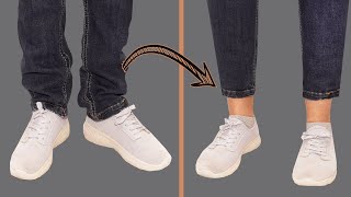 2 best ways how to hem jeans while keeping the original hem [upl. by Enywtna]