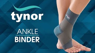 How to wear Tynor Ankle Binder for effective hold amp partial immoblization of the ankle [upl. by Aleehs]