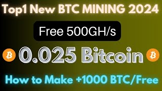 Free Bitcoin Mining Website 2024  Free Cloud Mining Website Earn Free 20 Daily Without Investment [upl. by Eatnoled121]