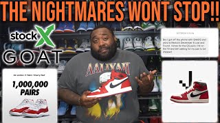 AIR JORDAN 1 LOST AND FOUND RESTOCK DATE CHANGE STOCKX AND GOAT JORDAN 1 ISSUE [upl. by Aivital395]