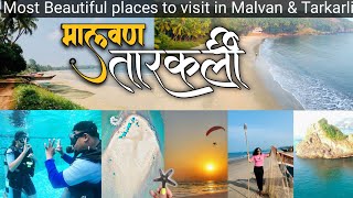 तारकर्ली व जवळचे सुंदर समुद्री किनारे राहाण्याचे ठिकाणsea Adventures 3 Days 2 Nights Budget trip [upl. by Sirromal]