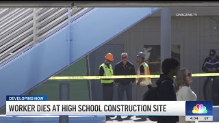 Worker killed at Villa Park High School construction site [upl. by Cazzie]