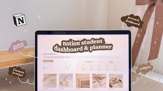 2024 NOTION TUTORIAL 💻✨ Student Dashboard for School amp University 🧠 [upl. by Arlette893]