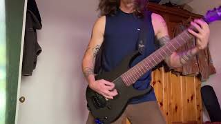 Meshuggah  Humiliative guitar cover Ibanez M80M [upl. by Ahsikrats632]