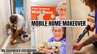 WERE INSTALLING BASEBOARDS HOME REFRESH DIY MAKEOVER [upl. by Peckham380]