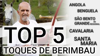 TOP 5 TOQUES de BERIMBAU com variações  ABADACAPOEIRA  como TOCAR no berimbau [upl. by Atteugram801]