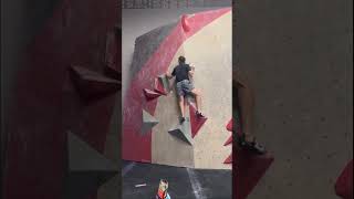 Best attempt on M2 in bouldering finals at Alberta Provincials Unfortunately I timed out [upl. by Nylrebmik]