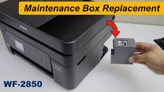 Epson WF 2850 Maintenance Box Replacement amp Cleaning [upl. by Otreblasiul]