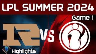 RNG vs IG Highlights Game 1 LPL Summer 2024 Royal Never Give Up vs Invictus Gaming by Onivia [upl. by Enilekaj680]