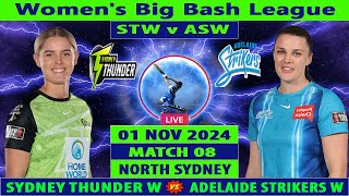 Sydney Thunder Women vs Adelaide Strikers Women  STW vs ASW  Womens Big Bash League 2024 Live [upl. by Ennaihs304]