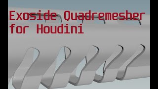 Quick look at exoside quadremesher for Houdini [upl. by Clayton]