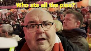 Arsenal v Newcastle fan scenes in North Bank  Clock End Ashbuton Army and who ate all the pies [upl. by Namzed973]