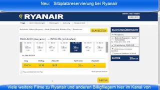 neue Sitzplatzreservierung bei Ryanair [upl. by Neeoma]