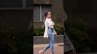 Trending style wearing tight jeans outfit 👖jeansmodel style [upl. by Naji]