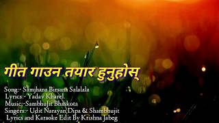 Samjhana Birsana Salalala Original Lyrics Clear Karaoke [upl. by Elene]