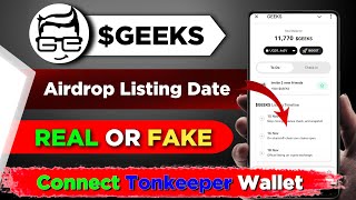 geeks airdrop  geeks airdrop real or fake  geeks airdrop listing date  geeks airdrop wallet [upl. by Einuj297]