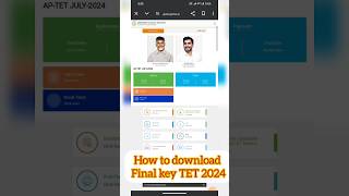 AP TET RESULTS 2024  how to download Tet FINAL KEY  TET Response sheet DOWNLOAD  latest update [upl. by Caplan]