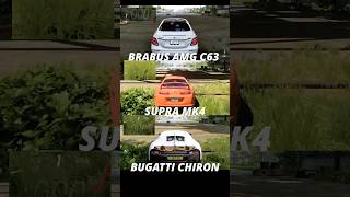 Race💀 Supra vs Brabus C63 vs Chiron bugatti supra mercedes shortsfeed [upl. by Maurene]