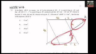 HKDSE 2024 Paper 2 Q17 Area ratio remake [upl. by Marucci218]