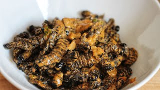 Creamed Mopane Worms  Amacimbi  Madora [upl. by Eisenberg522]