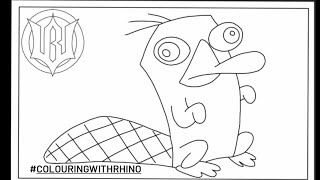 Perry the Platypus colouring page [upl. by Artamas]