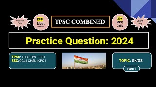 TPSC COMBINED 2024 I Practice Questions 3 [upl. by Vaish]