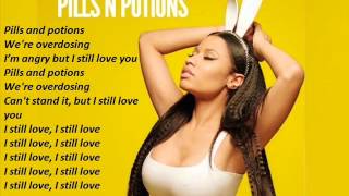 Nicki Minaj  Pills amp Potions with Lyrics Instrumental [upl. by Llenrahc]