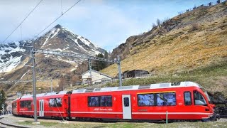 Bernina Express 🇮🇹🚂 🇨🇭  Tirano  Brusio  Poschiavo  Alp Grüm  Ospizio Bernina [upl. by Anirtep694]