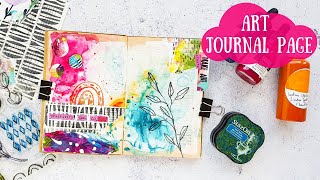 Mixed Media Tutorial amp How to Rescue a ruined Art Journal Page [upl. by Hnahym31]