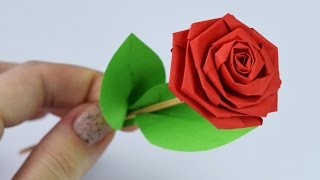 How to make PAPER ROSE  DIY [upl. by Aisanahta]