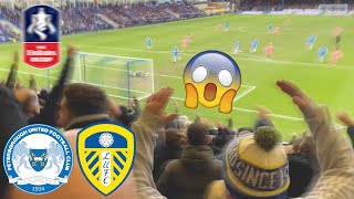 😱 SCENES AS BAMFORD BAGS 20YARD VOLLEY Peterborough United 03 Leeds United  FA Cup 202324 [upl. by Sacrod674]