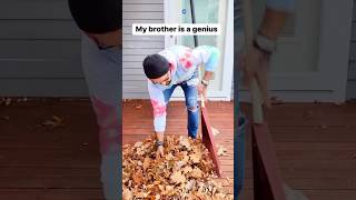 Easier way to rake leaves fall rake yardwork outdoors [upl. by Elimac189]