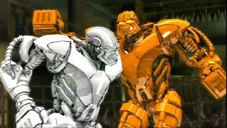 REAL STEELGOLD ZEUS vs WHITE ZEUSnew colors of robotsЖИВАЯ СТАЛЬXBOX 360PS3 [upl. by Gosselin704]