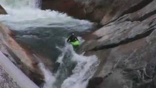 Rush Sturges breaks paddle and swims at Cherry Bomb Falls [upl. by Alec]