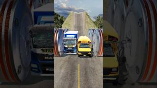 Cars and Cargo Trucks vs Chained Hydraulic Crush  BeamNGdrive [upl. by Marie-Ann]