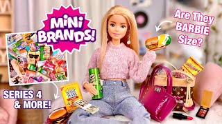 ZURU 5 Surprise Mini Brands Are They Barbie Doll Size  Series 4 Foodie Mini Fashion amp More [upl. by Madlen]