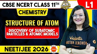 RUDRAStructure of Atom L1 Discovery of subatomic particles amp Atomic models [upl. by Ecyob626]