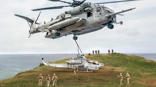 US Most Powerful Helicopter Airlifts AH1Z Viper Like Nothing [upl. by Romonda]